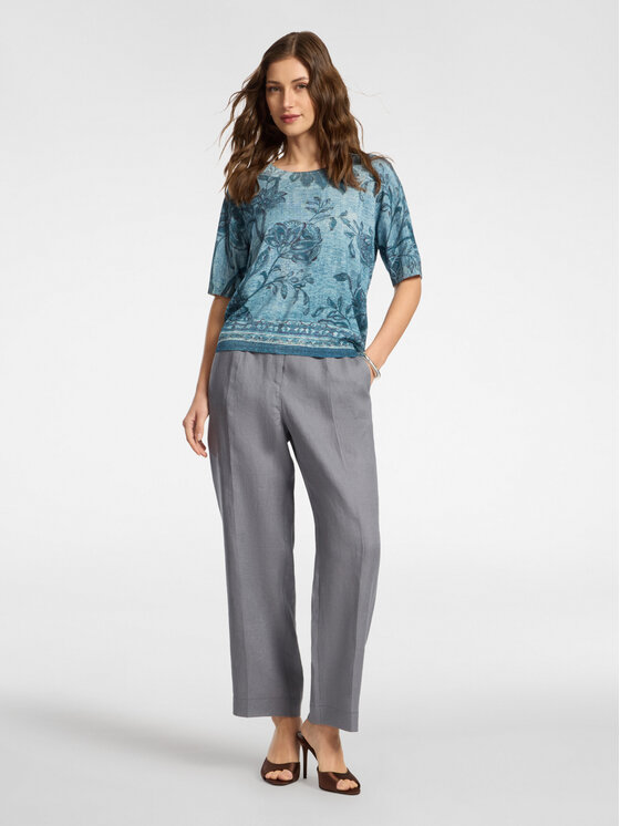 Elena Mirò Elena Mirò T-Shirt M608Z000757N0S3 Niebieski Regular Fit