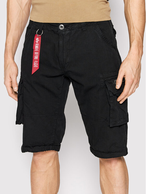 Alpha Industries Alpha Industries Szorty materiałowe Jet 191200 Czarny Regular Fit