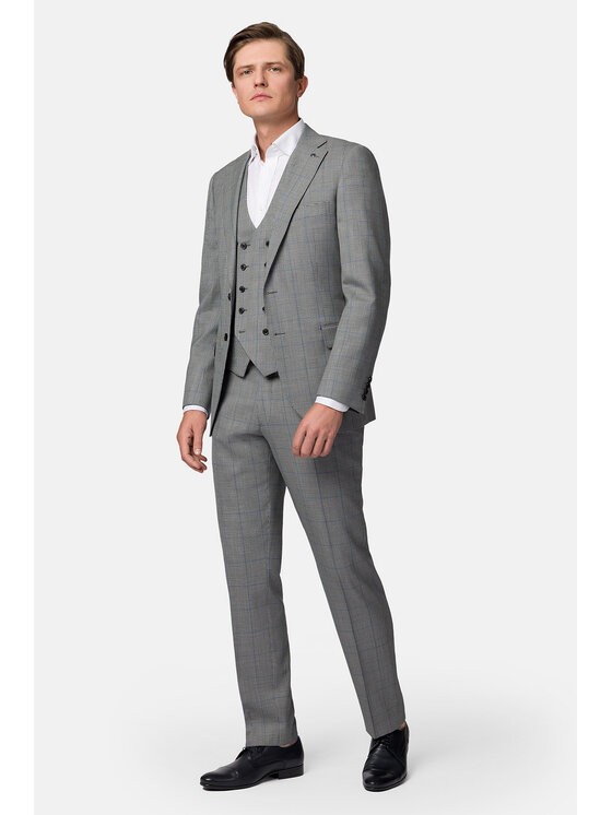 Lancerto Lancerto Garnitur Arkansas GA073123000017 Szary Slim Fit