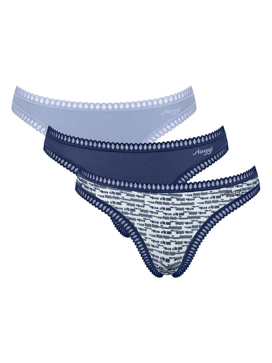 Sloggi Sloggi 3er-Set Stringtangas Go Crush 10219704 Blau