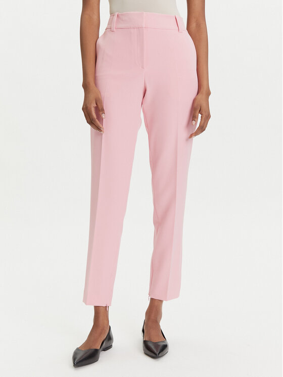 HUGO HUGO Kalhoty z materiálu Hedima-1 50544742 Růžová Slim Fit