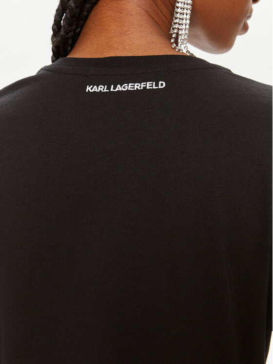 KARL LAGERFELD KARL LAGERFELD Футболка Essential 245W1714 Чорний Regular Fit
