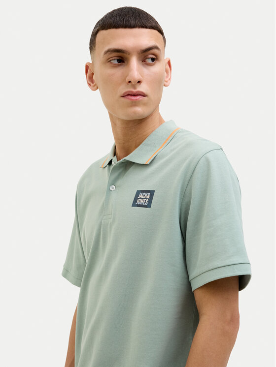 Jack&Jones Jack&Jones Polo Hudson 12269238 Zielony Regular Fit