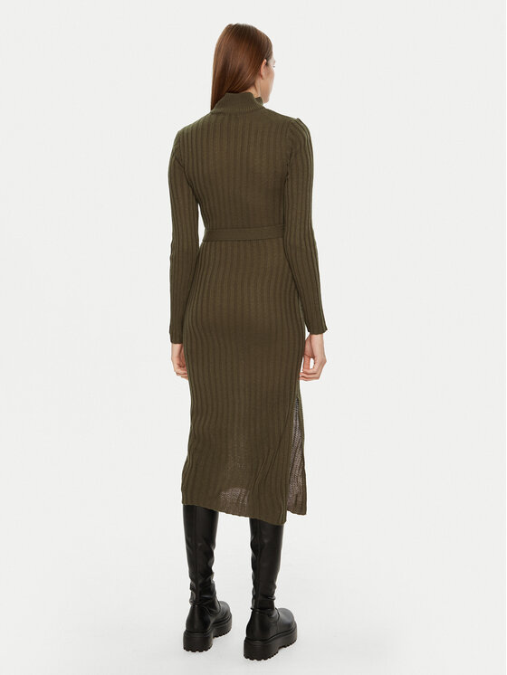 Brave Soul Brave Soul Džemper haljina LKD-230MURPHYB Kaki Regular Fit