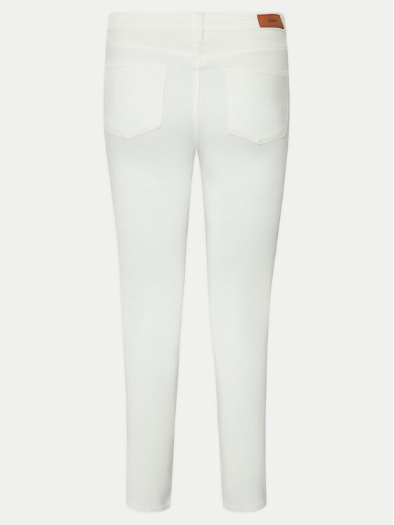 s.Oliver s.Oliver Teksad 2140833 Valge Slim Fit