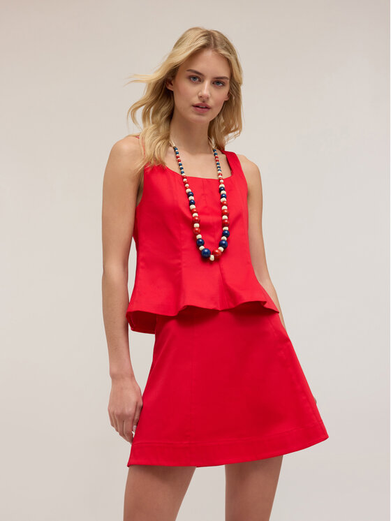 Motivi Motivi Top D773Q000502N016 Rosso Regular Fit
