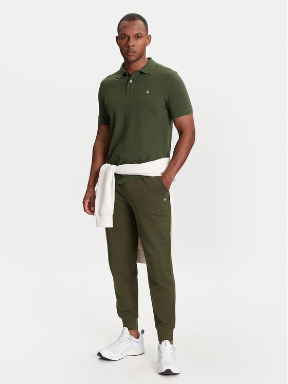 United Colors Of Benetton United Colors Of Benetton Spodnie dresowe 342ZUF01B Zielony Regular Fit