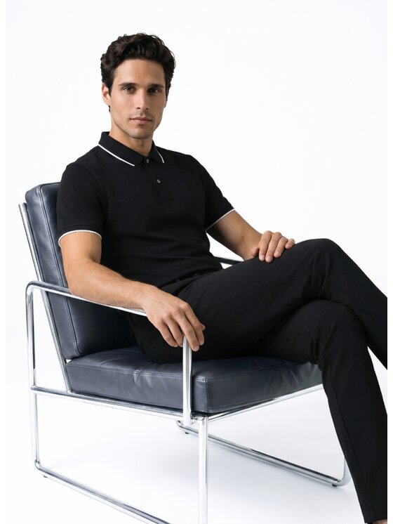 Pako Lorente Pako Lorente Polo P26WF-TX-002 Czarny Classic Fit