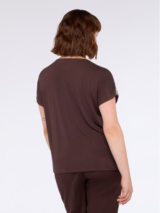 Fiorella Rubino Fiorella Rubino T-shirt G281L008613N0V2 Bordeaux Regular Fit