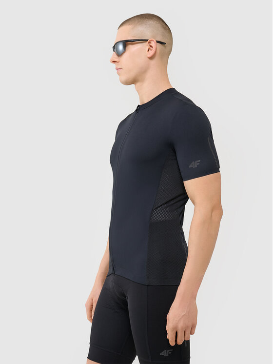 4F 4F Koszulka rowerowa A NEW ROAD AHEAD Czarny Slim Fit
