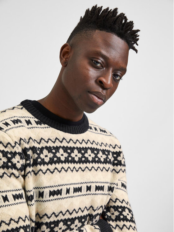 Selected Homme Selected Homme Pullover Faroe 16086654 Beige Relaxed Fit