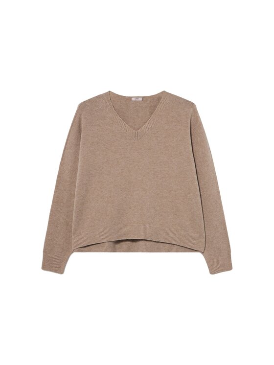 Oltre Oltre Cardigan M186E002209N012 Écru Regular Fit