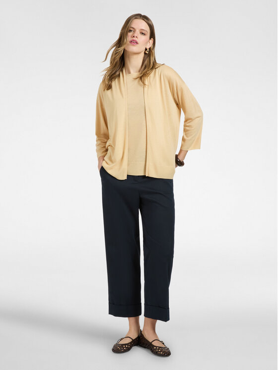 Elena Mirò Elena Mirò T-Shirt G092Z000613N012 Kremowy Regular Fit