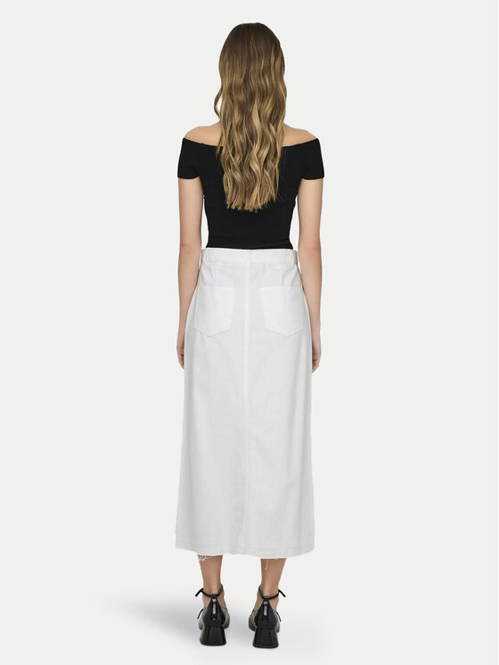 JDY JDY Джинсова спідниця Bella 15323972 Білий Regular Fit