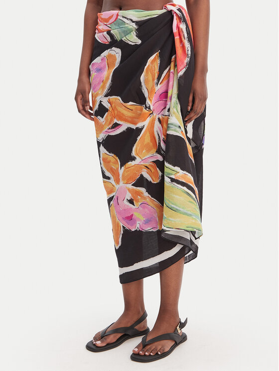 Seafolly Seafolly Pareo Hothouse Flowers 55627-SG Negru