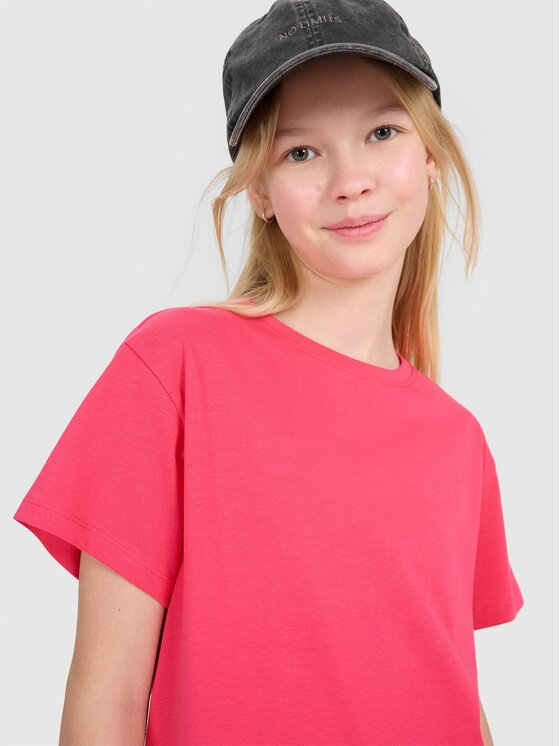 4F 4F T-Shirt 4FJWSS25TTSHF2326-55S Różowy Oversize