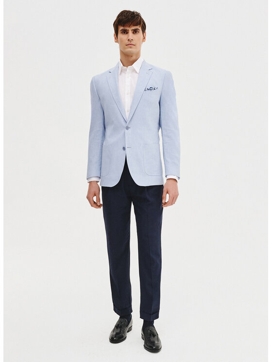 Pako Lorente Pako Lorente Marynarka P25SF-3X-017 Niebieski Slim Fit