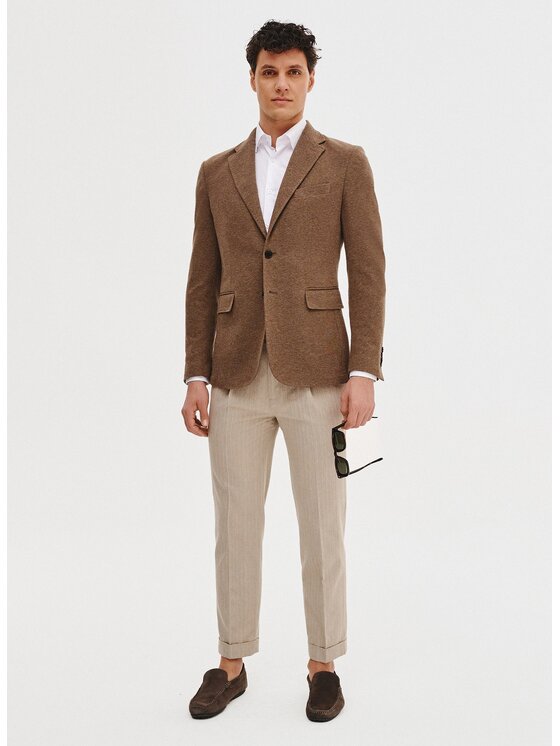 Pako Lorente Pako Lorente Marynarka P25SF-3X-012 Brązowy Slim Fit