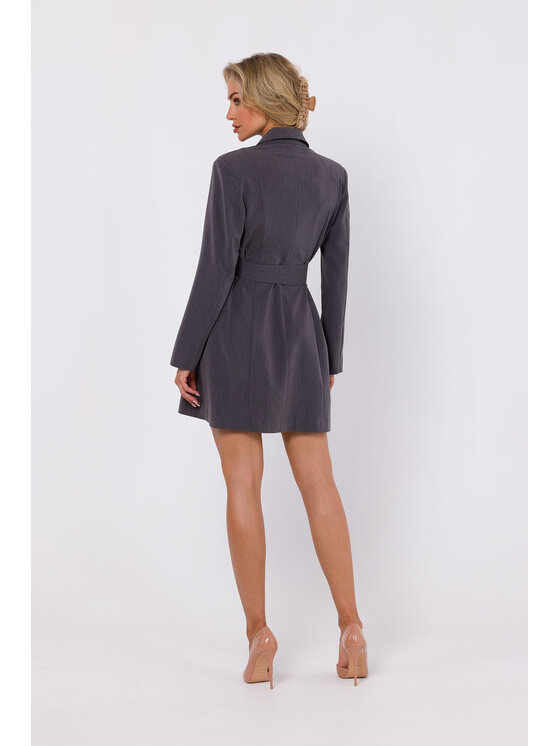 Made of Emotion Made of Emotion Každodenní šaty M749 Šedá Modern Fit