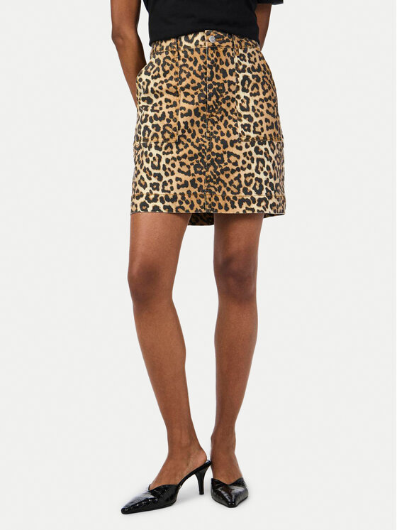 YAS Gonna di jeans Leonora 26036831 Marrone Slim Fit, taglia : 34