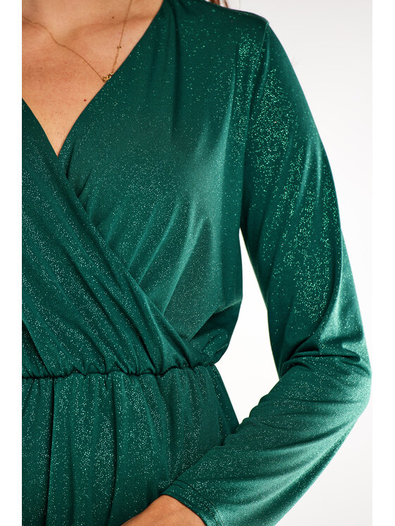 Awama Awama Abito da sera A548 Verde Basic Fit