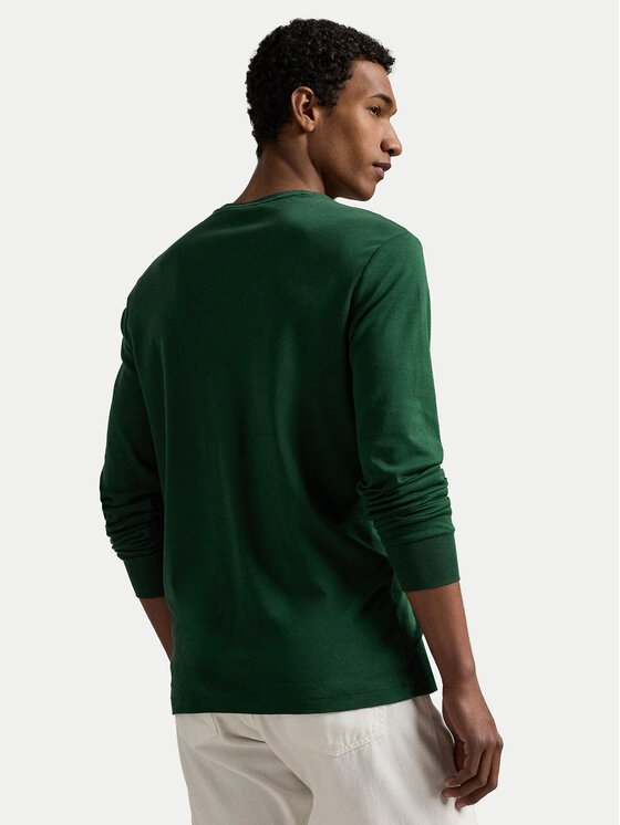 Polo Ralph Lauren Polo Ralph Lauren Majica z dolgimi rokavi 710760121038 Zelena Slim Fit