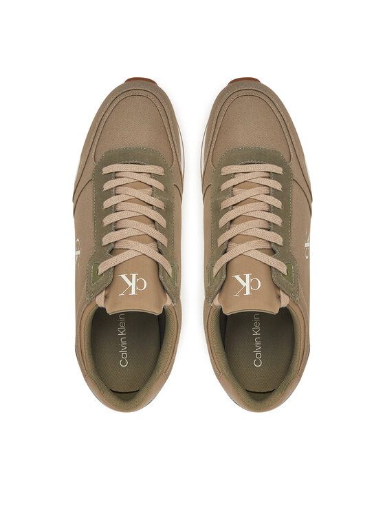Calvin Klein Jeans Calvin Klein Jeans Sneakers Runner Sock Laceup Mg Canvas YM0YM01217 Grün