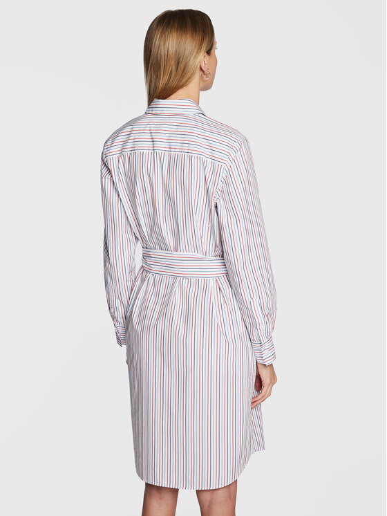 Vestito chemisier WW0WW37116 Bianco Regular Fit