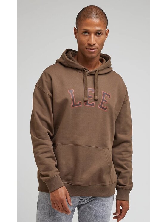 Lee Lee Felpa GRAPHIC HOODIE Marrone Regular Fit