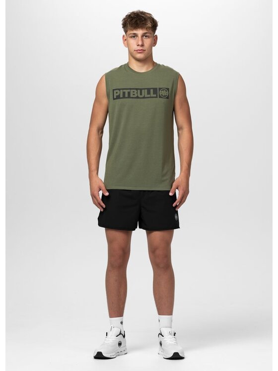 PITBULL PITBULL Koszulka techniczna Casual Sport HILLTOP Zielony Regular Fit