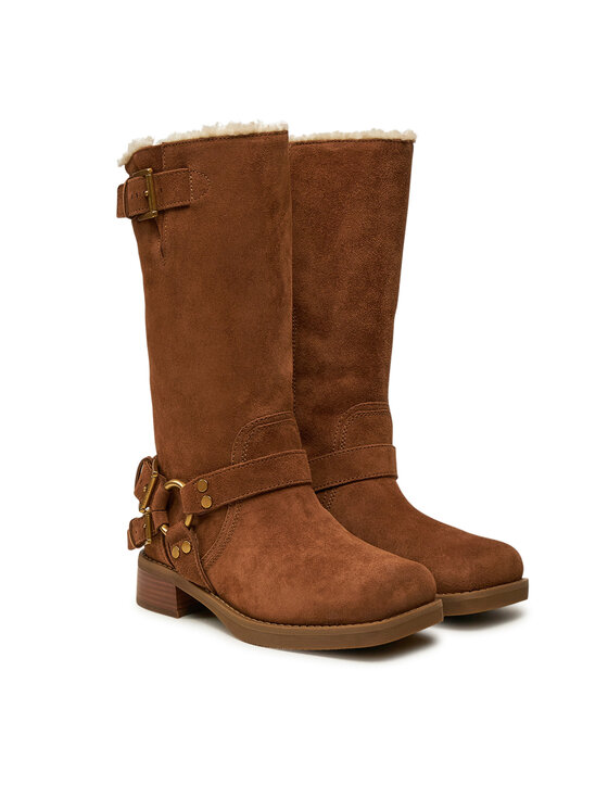 MICHAEL Michael Kors MICHAEL Michael Kors Čizme ispod koljena Crosby 40F4CBFB6S Smeđa