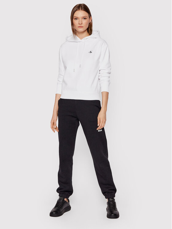 Calvin Klein Jeans Calvin Klein Jeans Majica dugih rukava Embroidered Logo J20J213178 Bijela Regular Fit