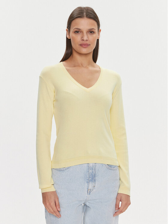 United Colors Of Benetton Pulover 1091D4625 Galben Regular Fit