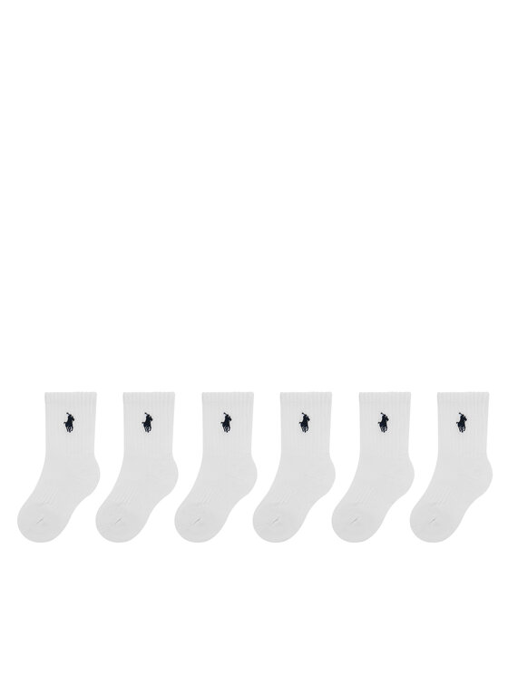 Polo Ralph Lauren Polo Ralph Lauren 6er-Set hohe Kindersocken 442974056001 Weiß