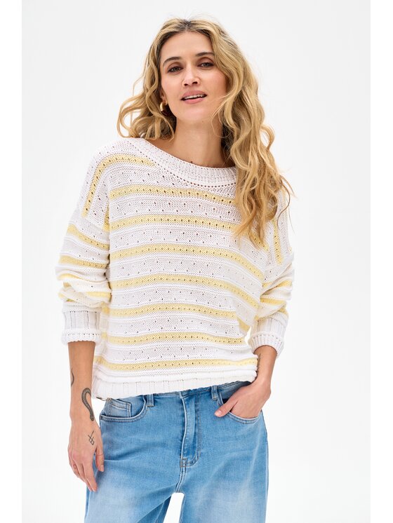 blue shadow blue shadow Sweter Kera Żółty Regular Fit