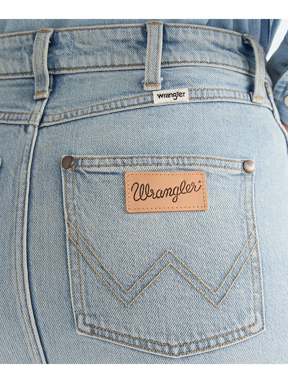 Wrangler Wrangler Spódnica jeansowa 112378224 Niebieski Regular Fit