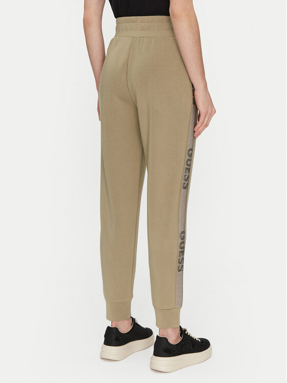 Guess Guess Teplákové nohavice W5RB00 KBYE2 Zelená Regular Fit