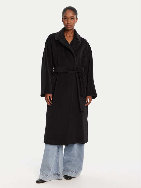 Marella Marella Vuneni kaput English 2523016142 Crna Regular Fit