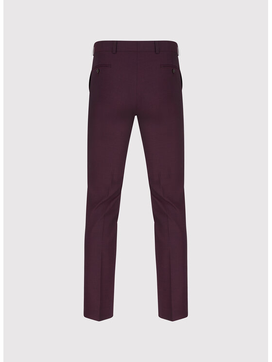 Pako Lorente Pako Lorente Spodnie garniturowe P25WF-6G-014 Bordowy Slim Fit