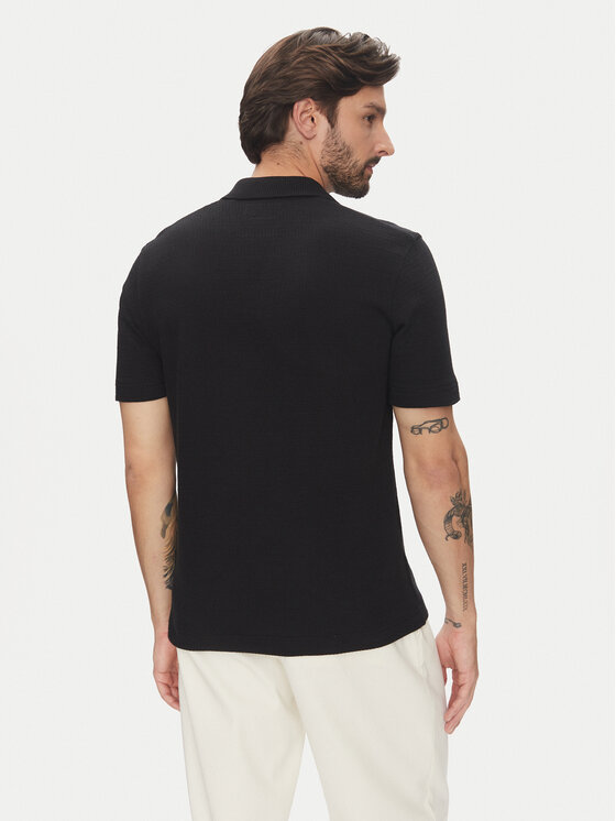 Marc O'Polo Marc O'Polo Pólóing 524 3021 53176 Fekete Regular Fit