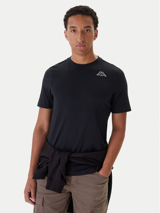 Kappa Komplet 5 t-shirtów Logo Myrto 322563W Czarny Regular Fit