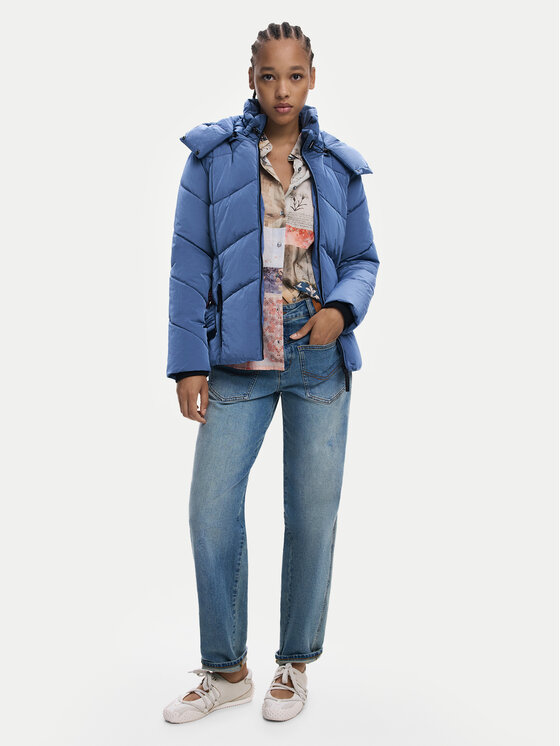 Desigual Desigual Žieminė striukė Lyn 25WWEW60 Mėlyna Regular Fit