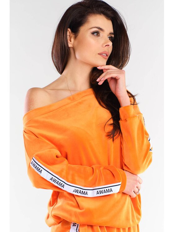 Awama Awama Bluza A408 Pomarańczowy Basic Fit