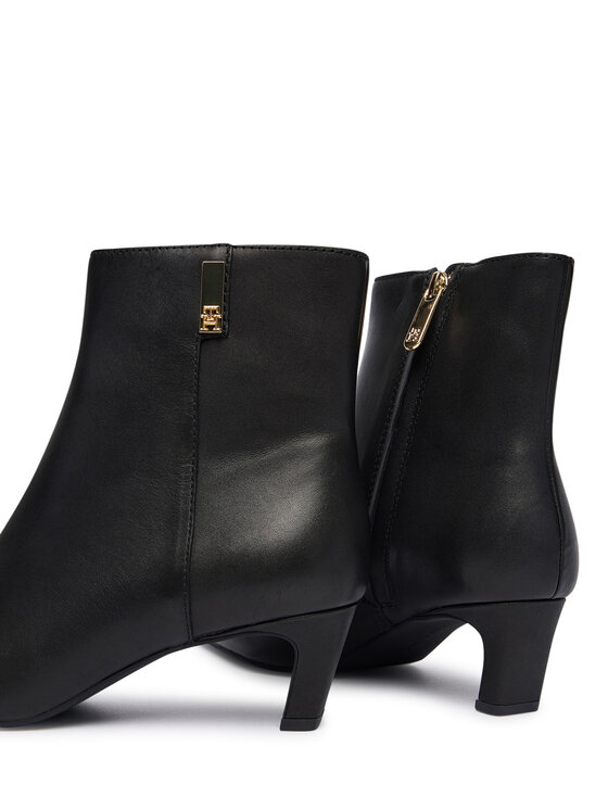 Tommy Hilfiger Tommy Hilfiger Īsie zābaki Th Square Toe Kitten Bootie FW0FW08768 Melns