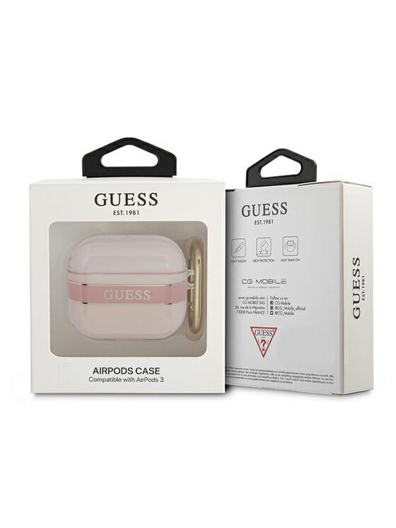Guess Guess Etui na słuchawki AirPods 3 Różowy