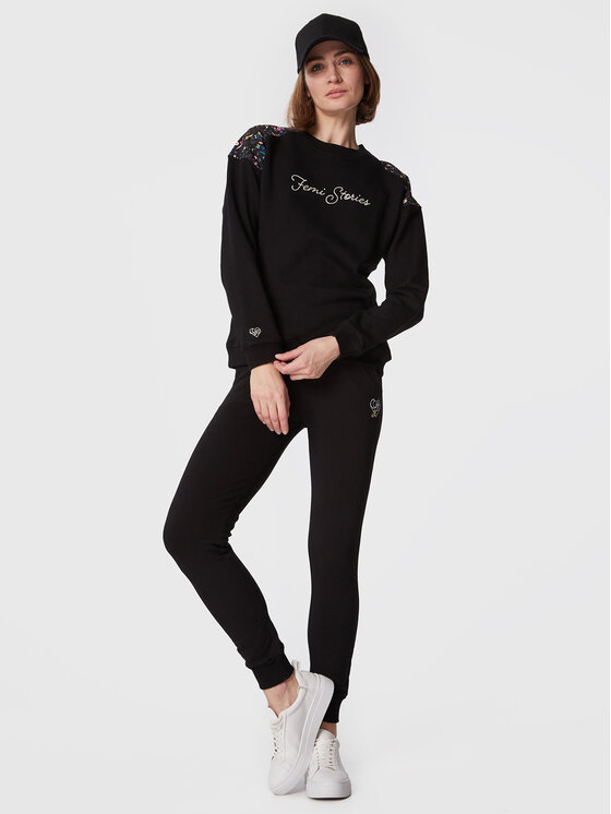 Felpa Liza Nero Relaxed Fit