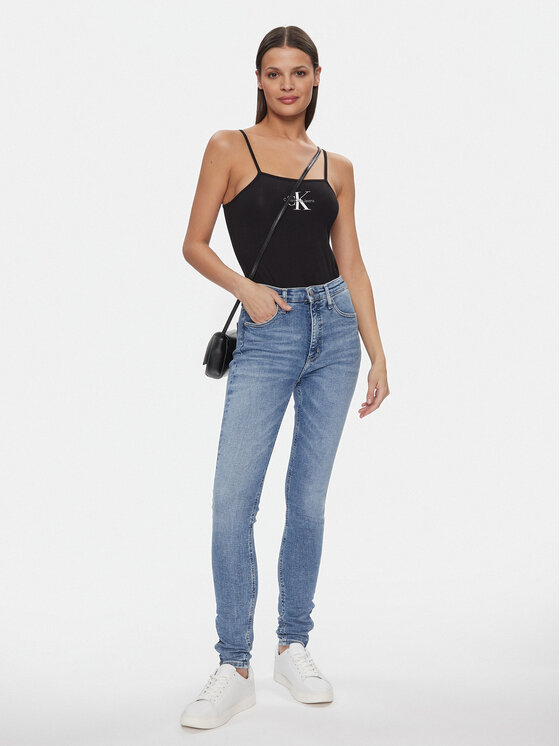 Calvin Klein Jeans Calvin Klein Jeans κορμάκι Monologo J20J223421 Μαύρο Slim Fit