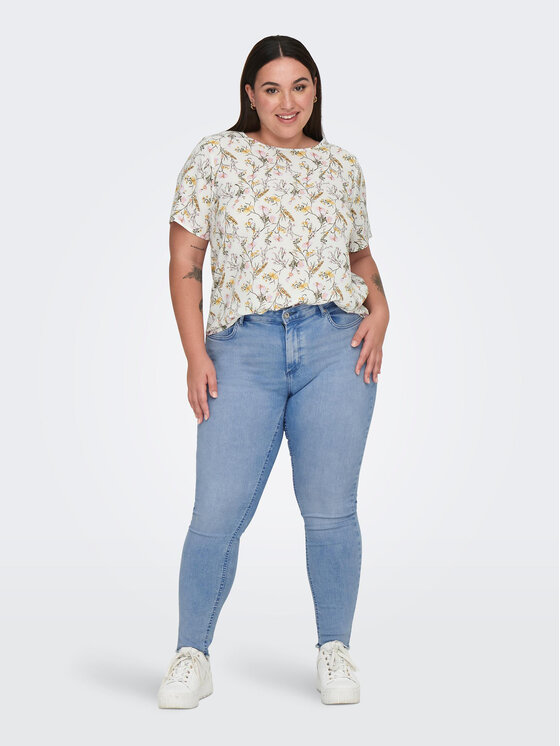 ONLY Carmakoma ONLY Carmakoma Blúz 15218353 Fehér Regular Fit