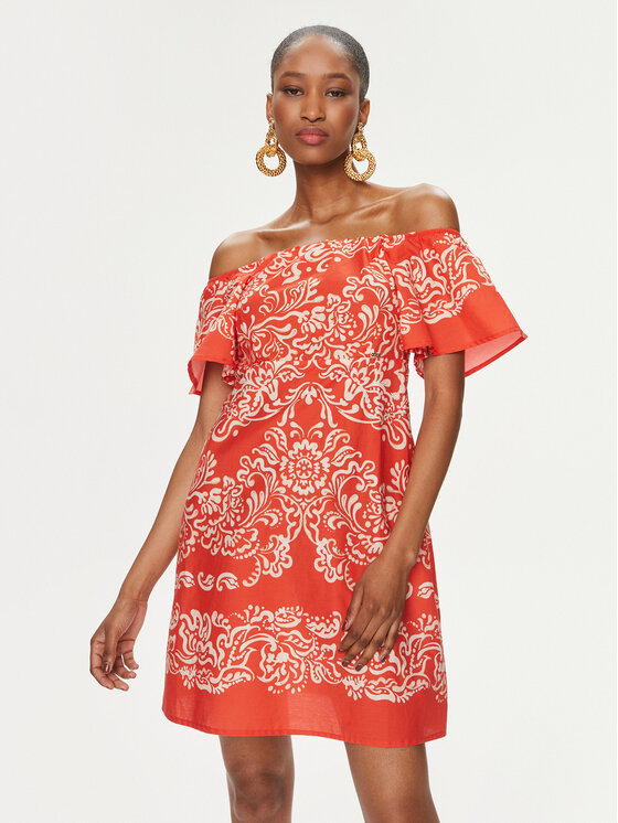 Gaudi Gaudi Sommerkleid 411FD15049 Orange Regular Fit