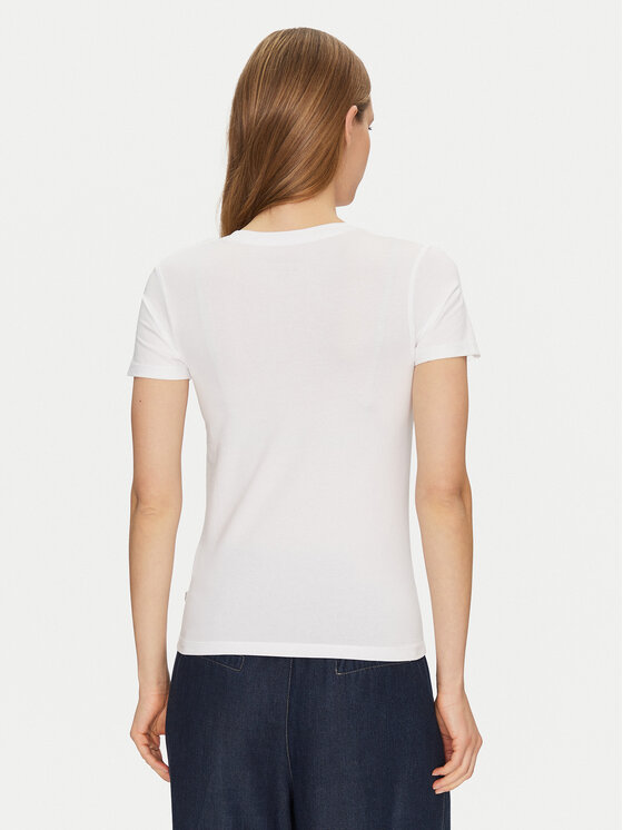 Guess Jeans Guess Jeans T-krekls W4YI23 J1314 Balts Slim Fit